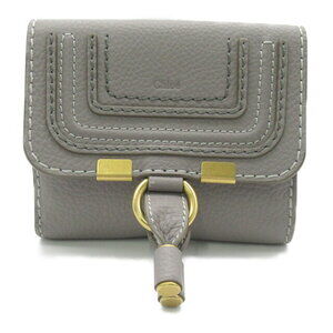 Chloe bi fold wallet gray leather cashmere